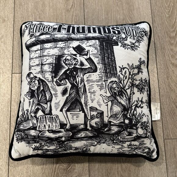 Disney Haunted Mansion Pillow Hitchhiking Ghosts Three Thumbs Up Halloween - Picture 1 of 6